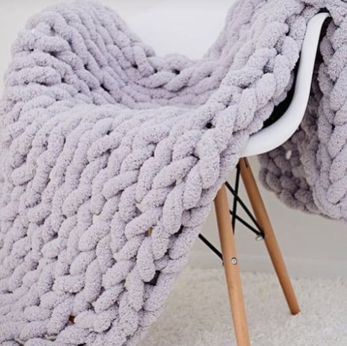 Chunky Tube Knit Blanket